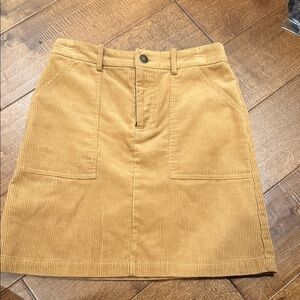Tan Corduroy Skirt